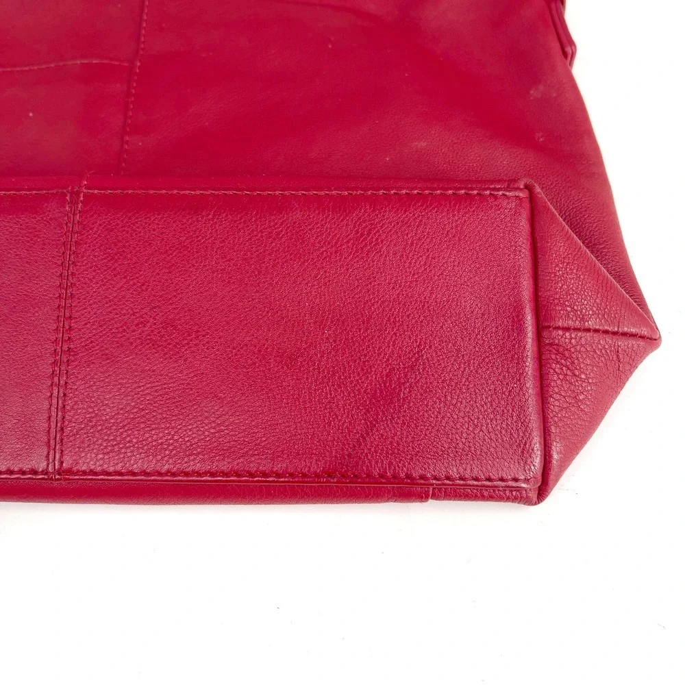 Radley London Womens Crossbody Shoulder Bag Red Pebbled Leather Zip Details